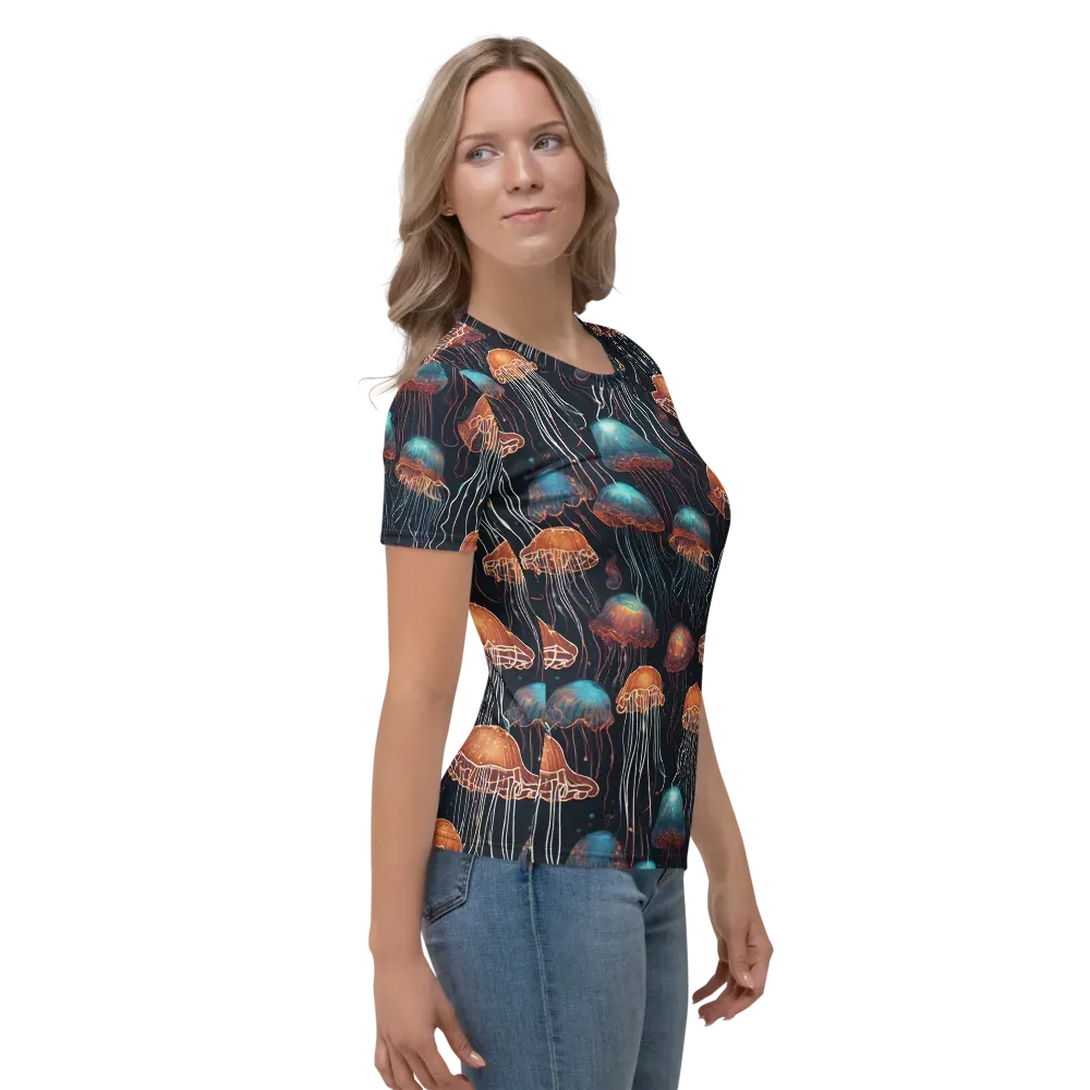 Ocean After Dark on Women's Crew Neck T-Shirt — Right