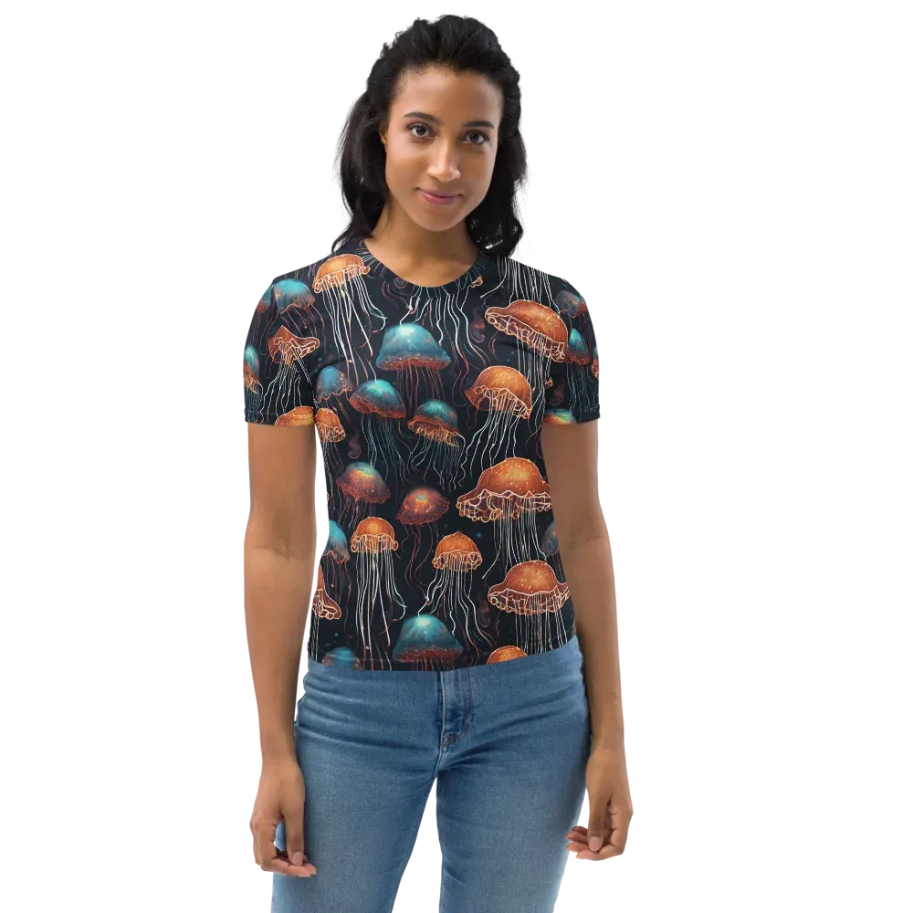 Ocean After Dark on Women's Crew Neck T-Shirt — Front