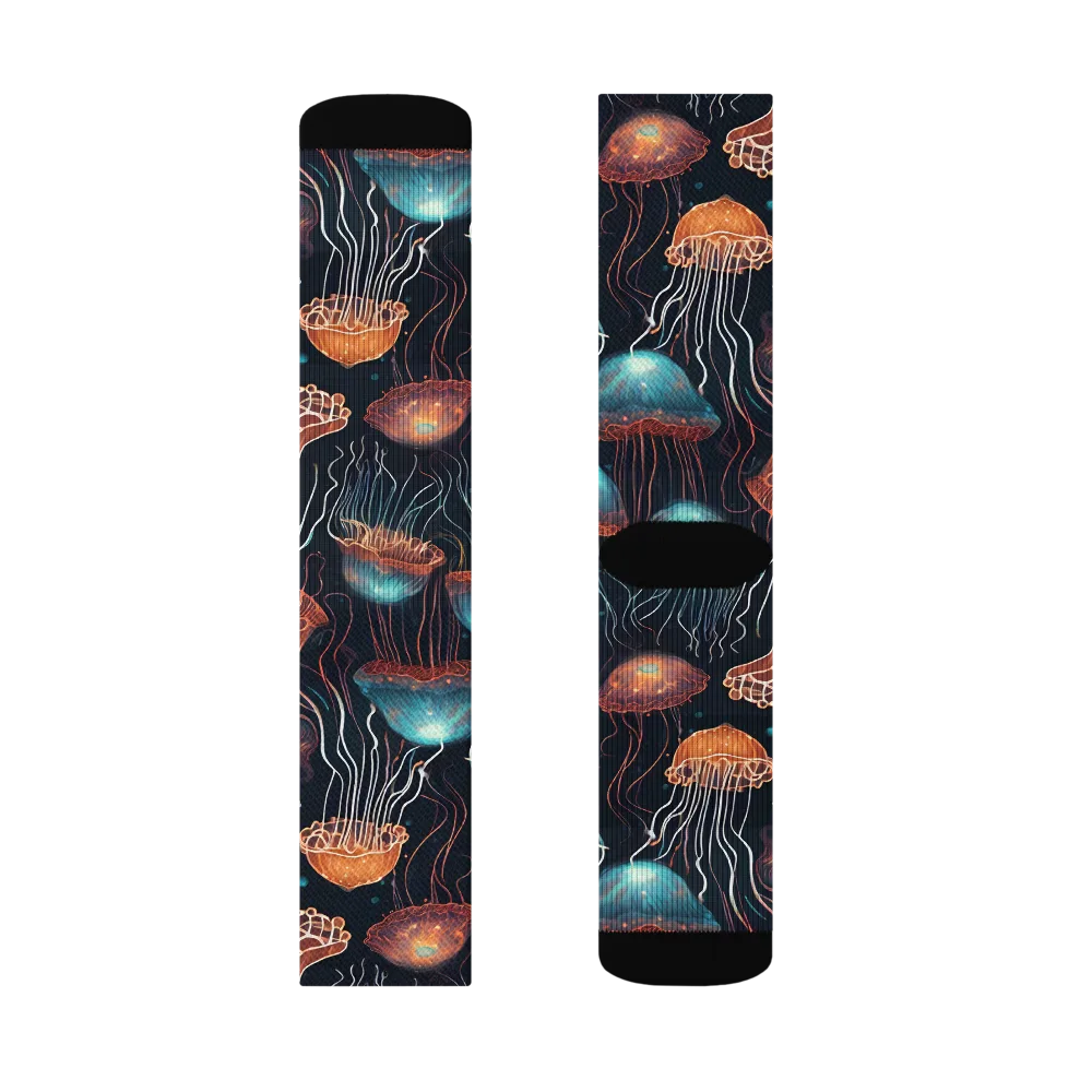 Ocean After Dark on Socks — Left Sock