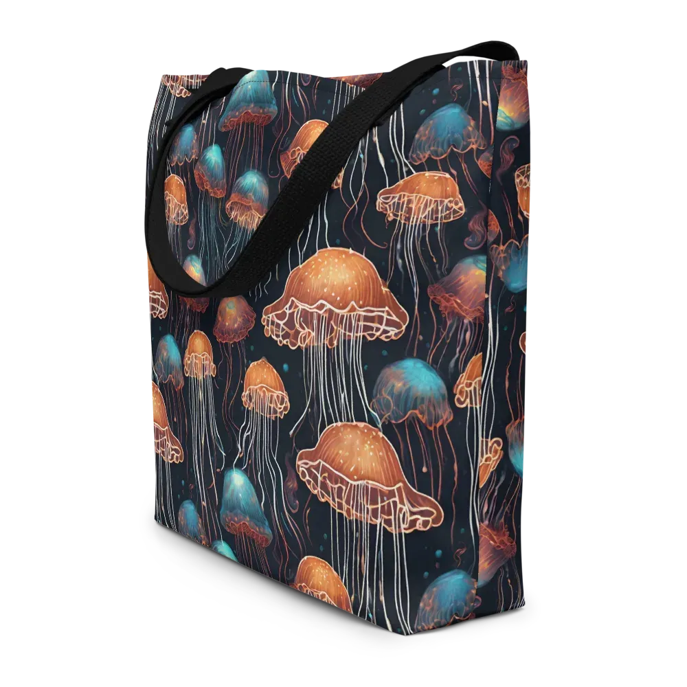 Ocean After Dark on Large Tote Bag W/ Pocket — Front
