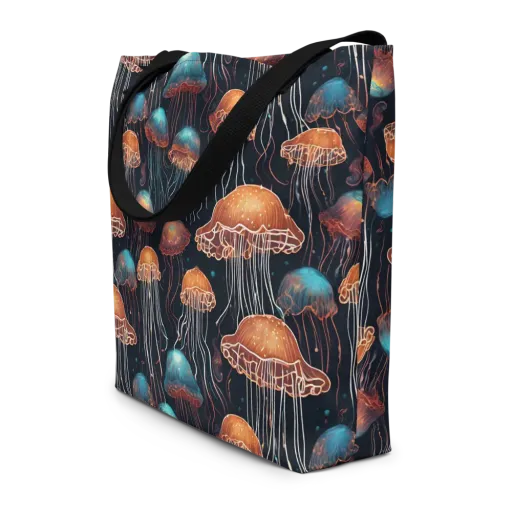 Ocean After Dark on a Large Tote Bag W/ Pocket