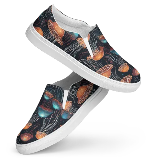 Ocean After Dark on a Women's Slip-On Canvas Shoes