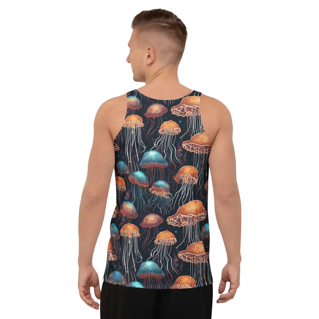 Ocean After Dark on Men's Tank Top — Back