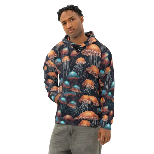 Ocean After Dark on a Cotton Hoodie