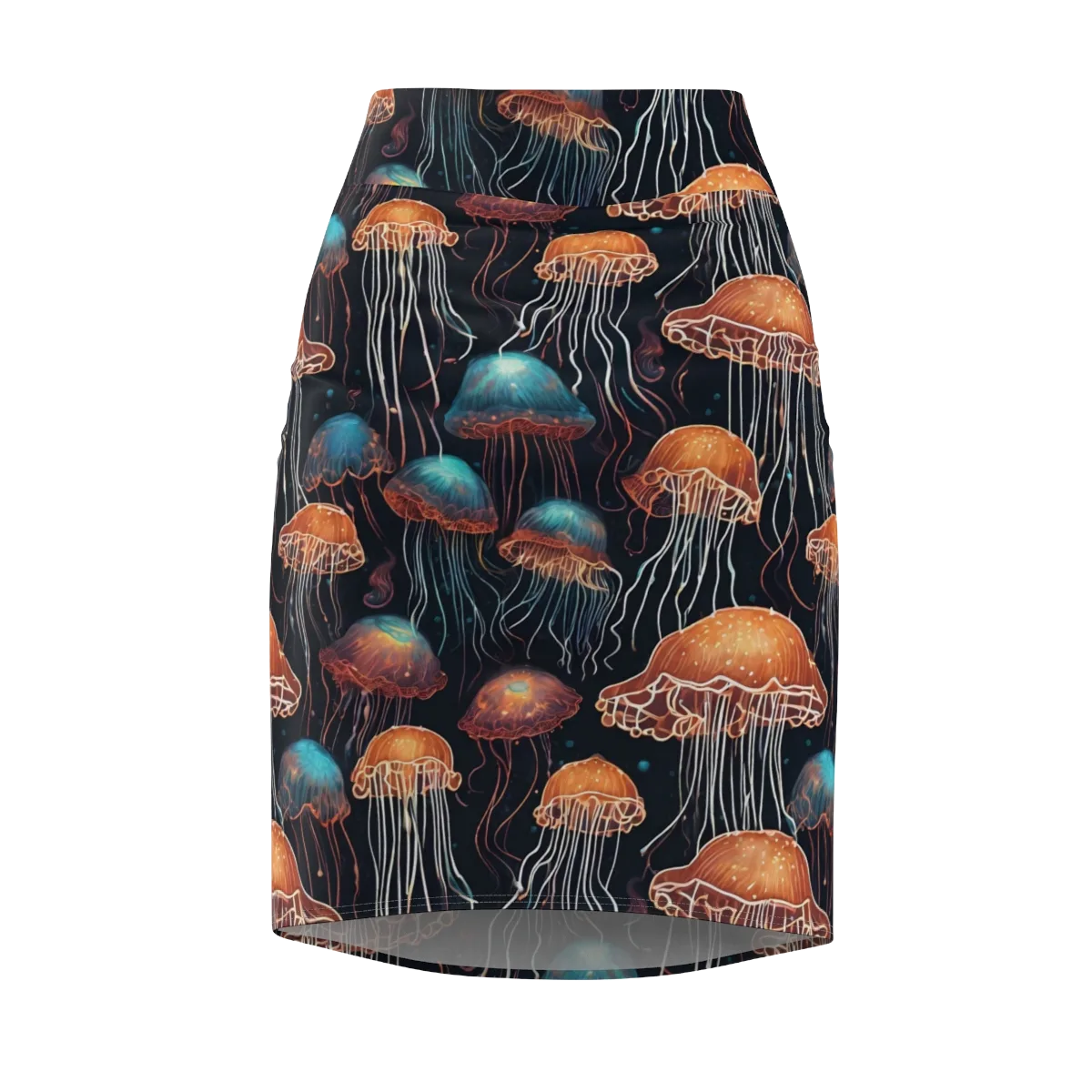 Ocean After Dark on Pencil Skirt — Front