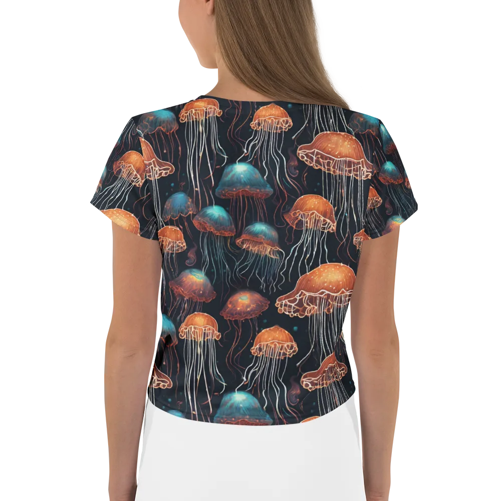 Ocean After Dark on Crop Tee — Back
