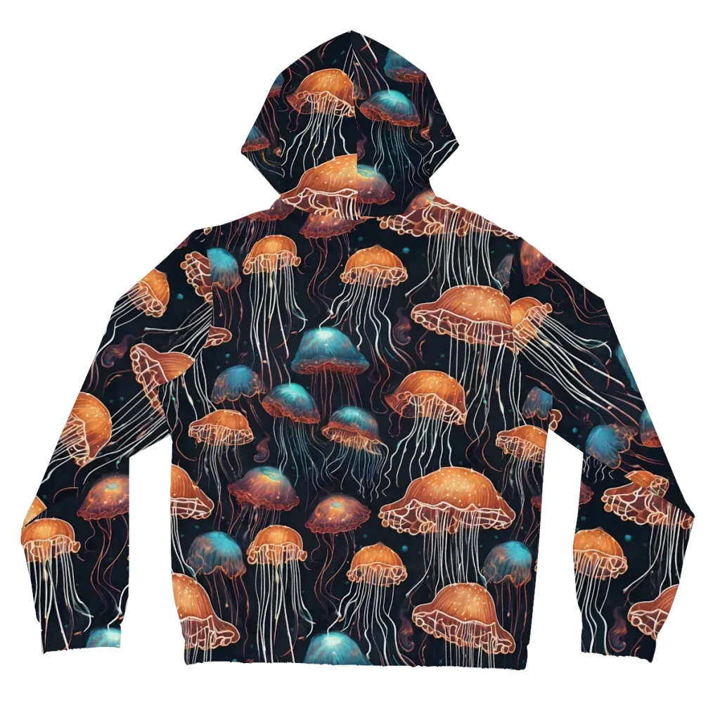 Ocean After Dark on Women's Full-Zip Hoodie — Back
