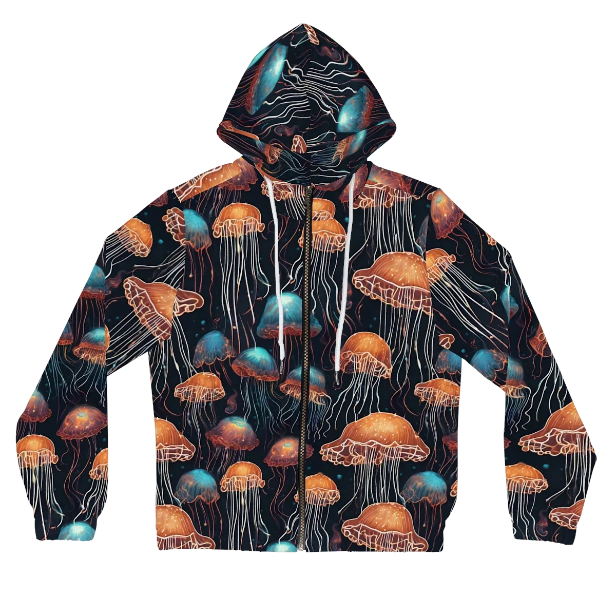 Ocean After Dark on Women's Full-Zip Hoodie — Front