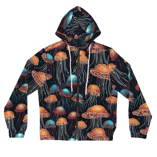 Ocean After Dark on a Women's Full-Zip Hoodie