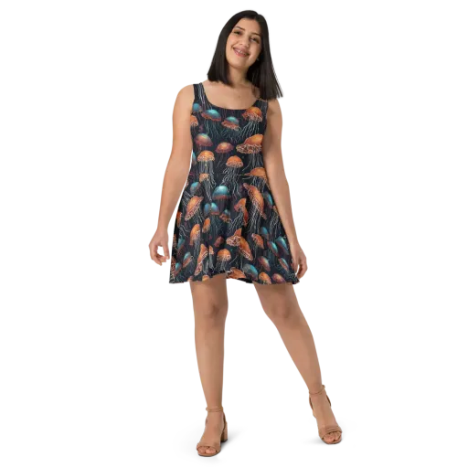 Ocean After Dark on a Skater Dress
