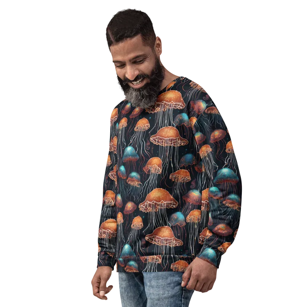 Ocean After Dark on Sweatshirt — Left Front