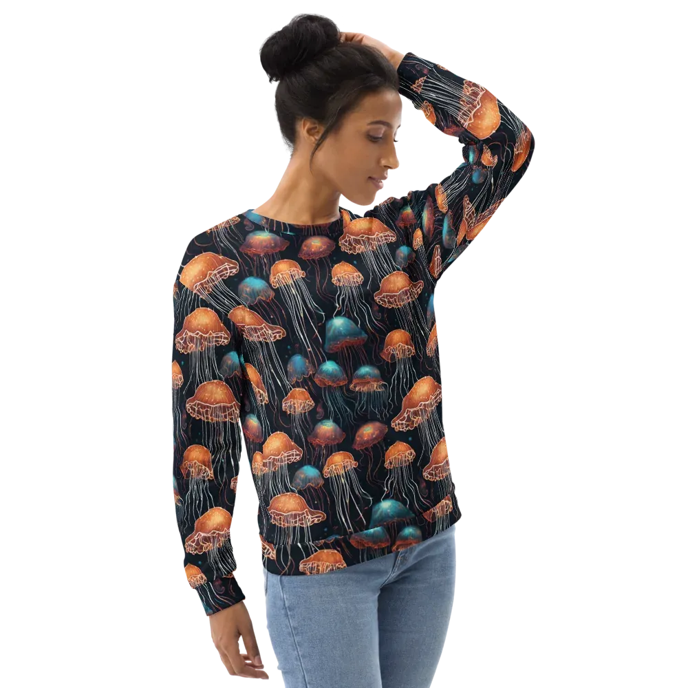 Ocean After Dark on Sweatshirt — Right Front
