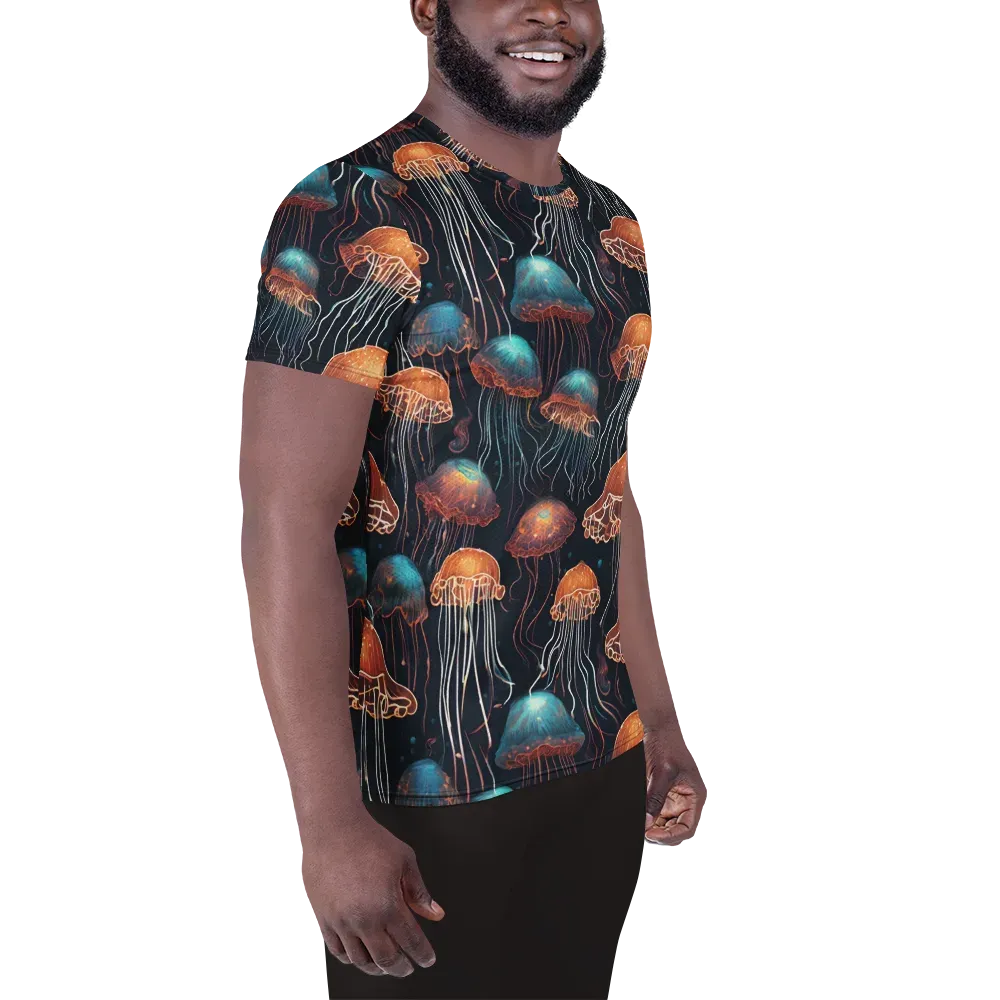 Ocean After Dark on Men's Athletic T-Shirt — Right