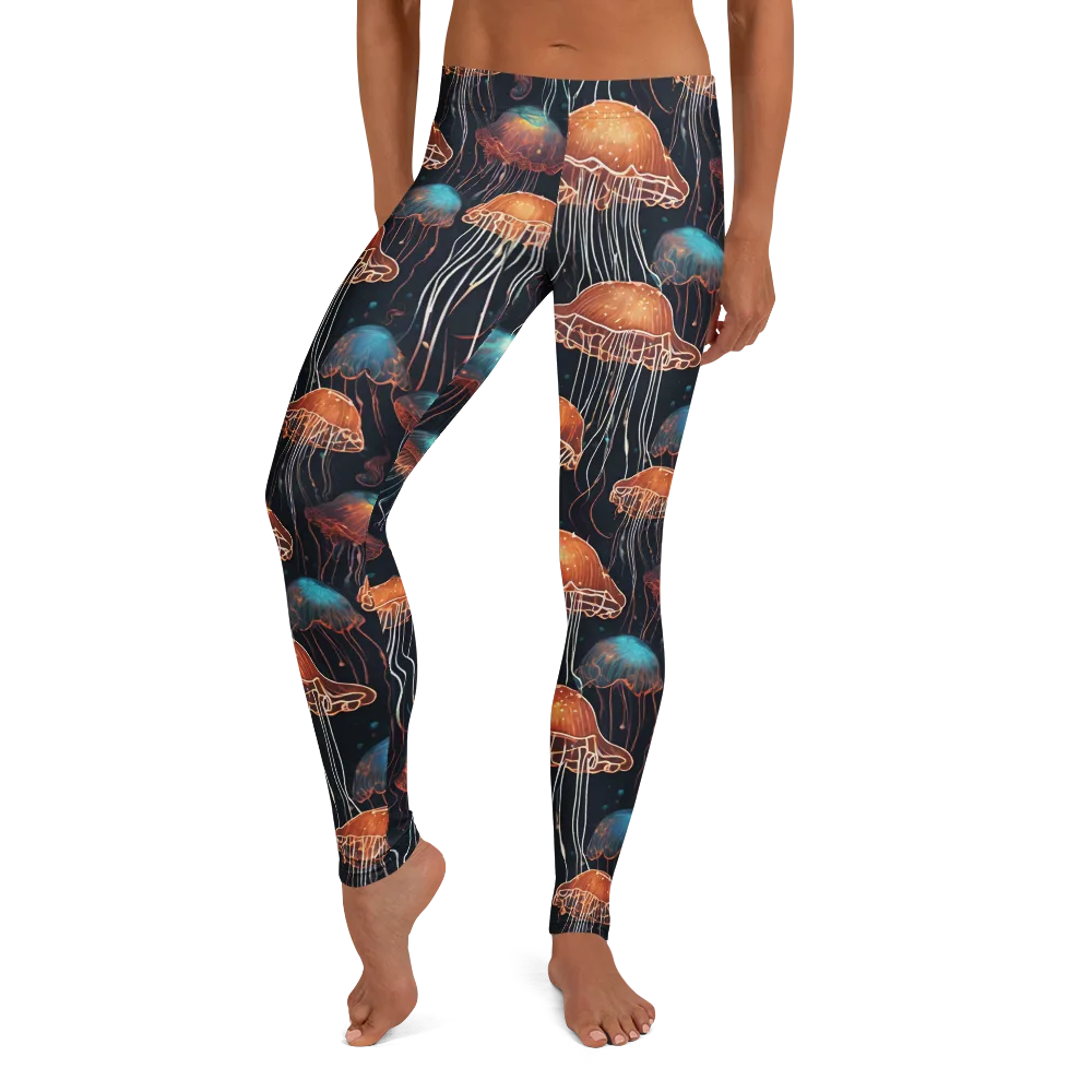 Ocean After Dark on Leggings — Front