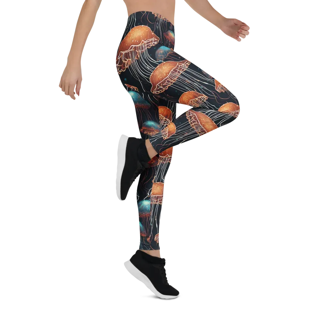 Ocean After Dark on Leggings — Right