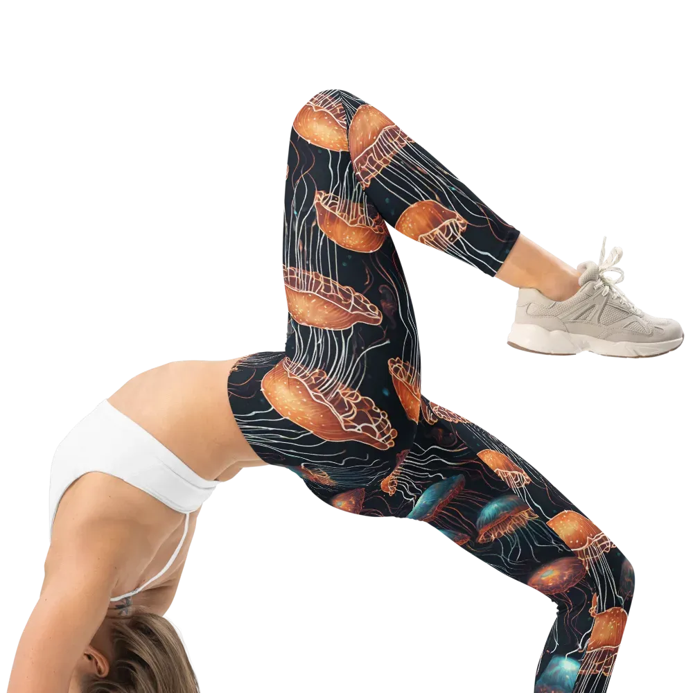 Ocean After Dark on Leggings — Right