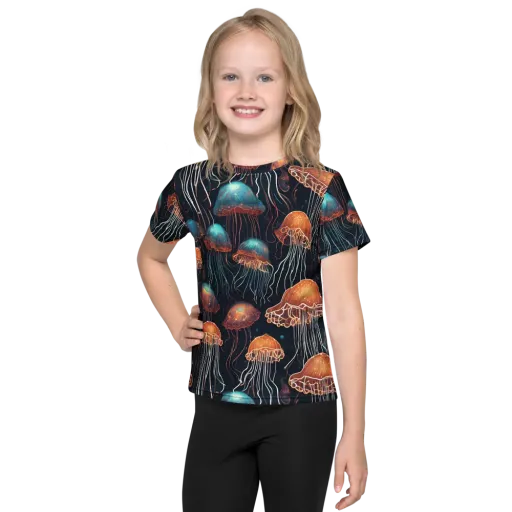Ocean After Dark on a Kids Crew Neck T-Shirt