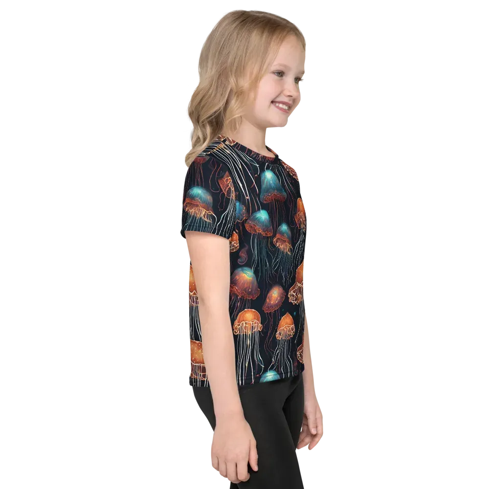 Ocean After Dark on Kids Crew Neck T-Shirt — Right