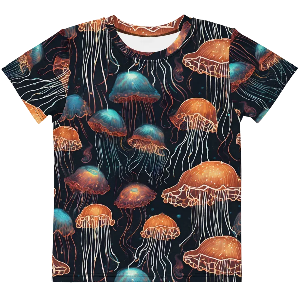 Ocean After Dark on Kids Crew Neck T-Shirt — Front
