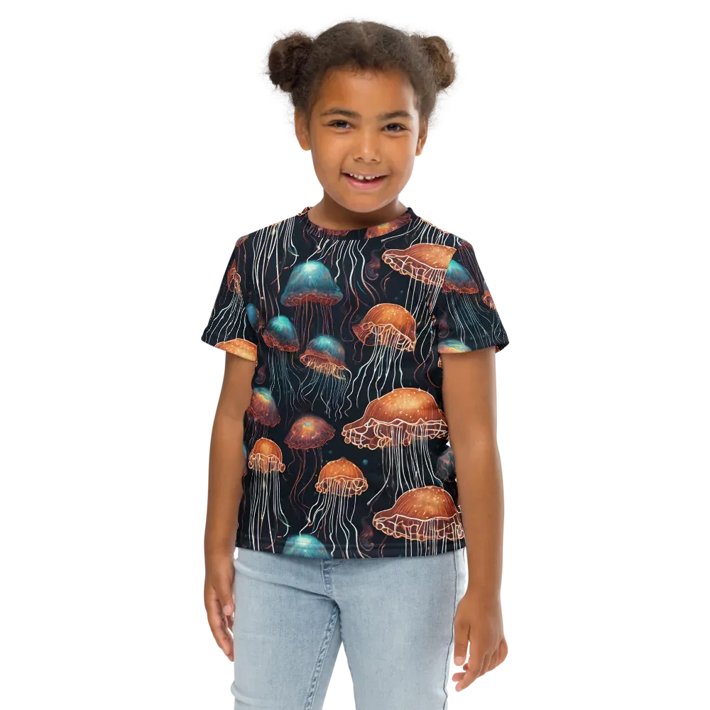 Ocean After Dark on Kids Crew Neck T-Shirt — Front