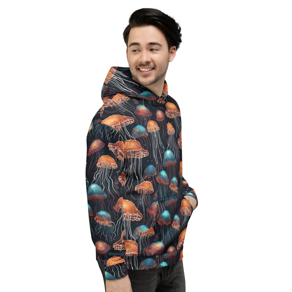 Ocean After Dark on Hoodie — Right