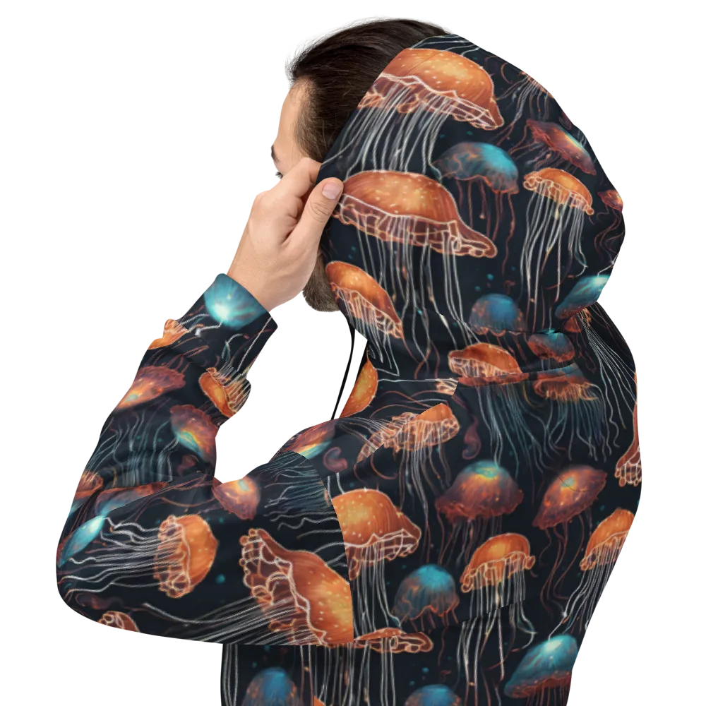 Ocean After Dark on Hoodie — Back