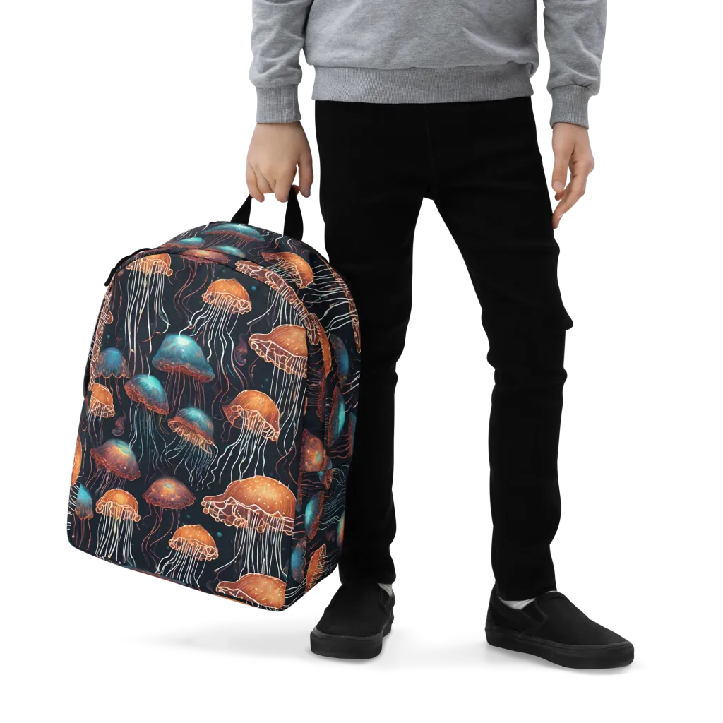 Ocean After Dark on Minimalist Backpack — Zoomed-in
