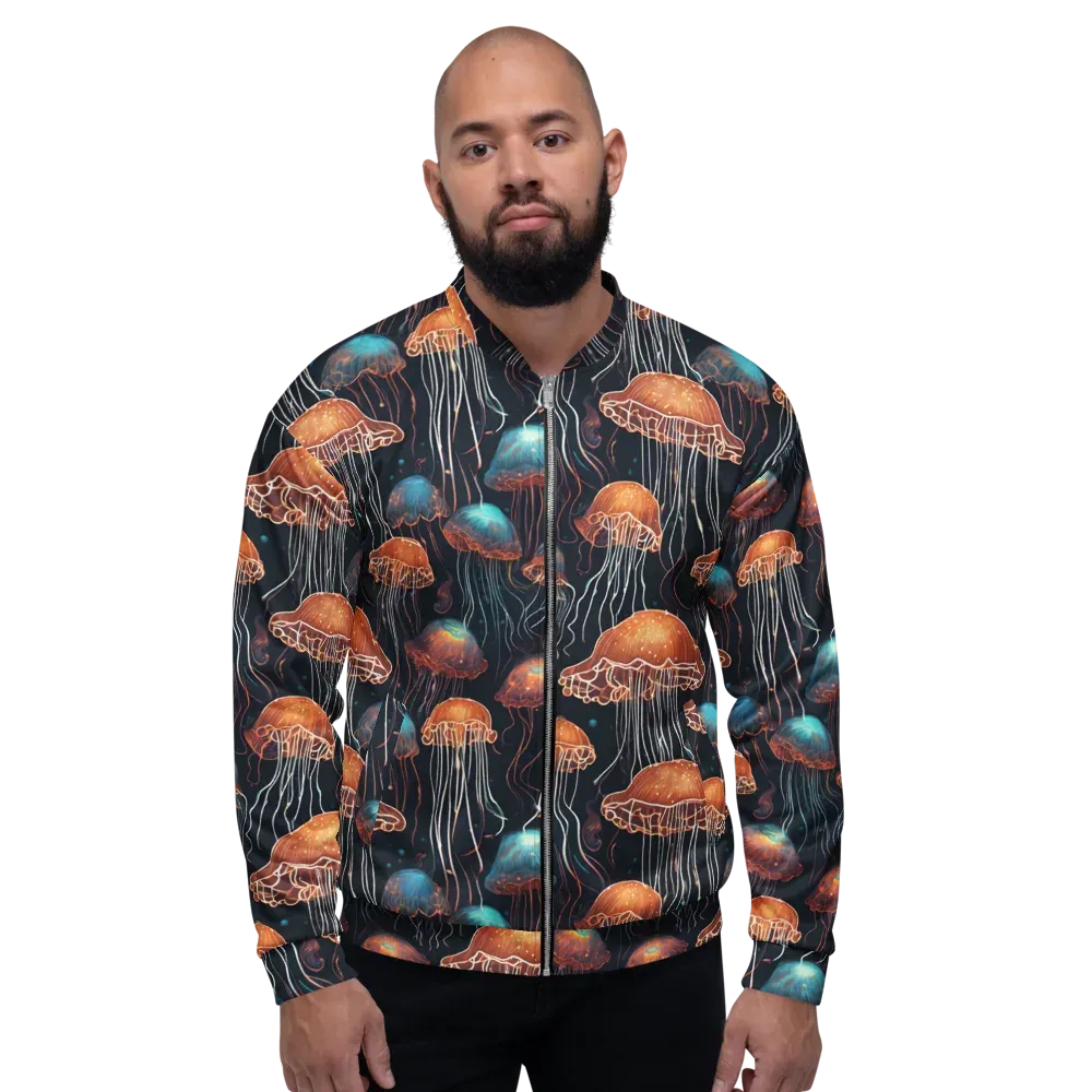 Ocean After Dark on Bomber Jacket — Front