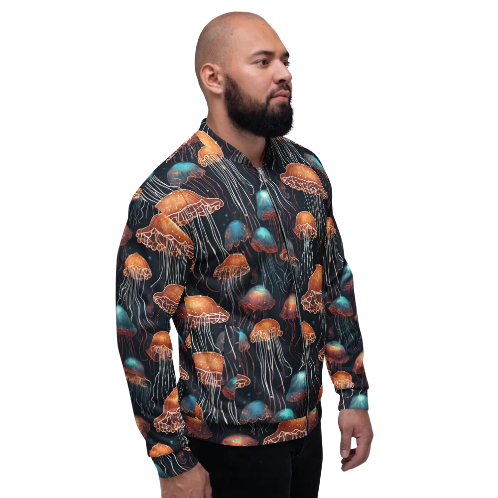 Ocean After Dark on Bomber Jacket — Right