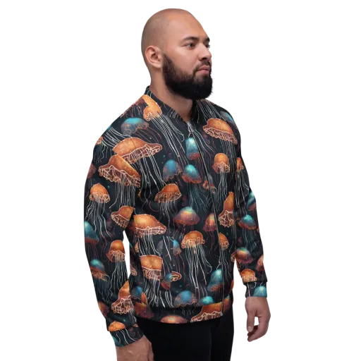 Ocean After Dark on a Bomber Jacket