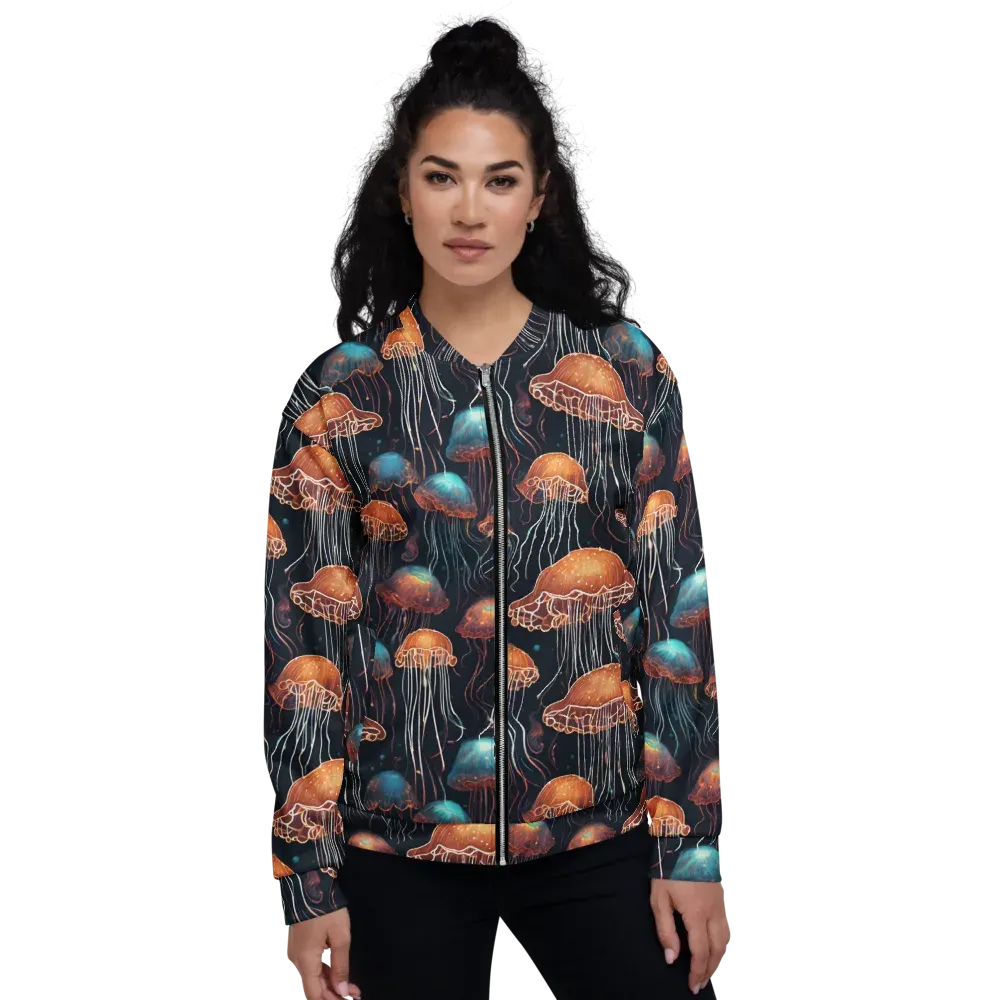 Ocean After Dark on Bomber Jacket — Front