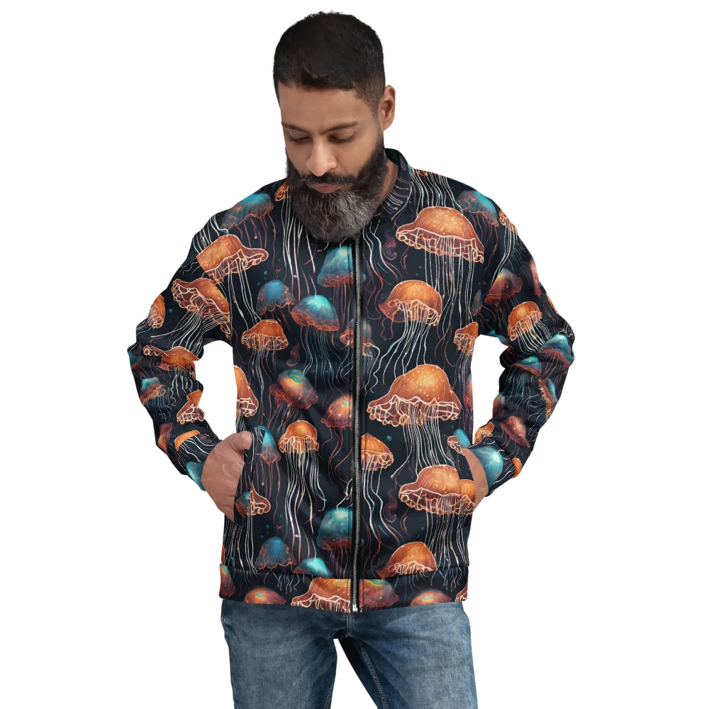 Ocean After Dark on Bomber Jacket — Front
