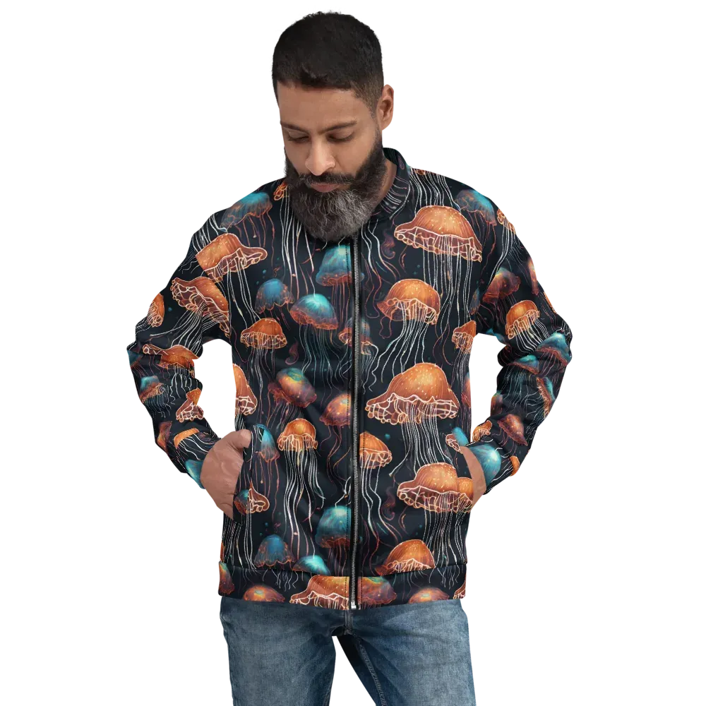 Ocean After Dark on Bomber Jacket — Front