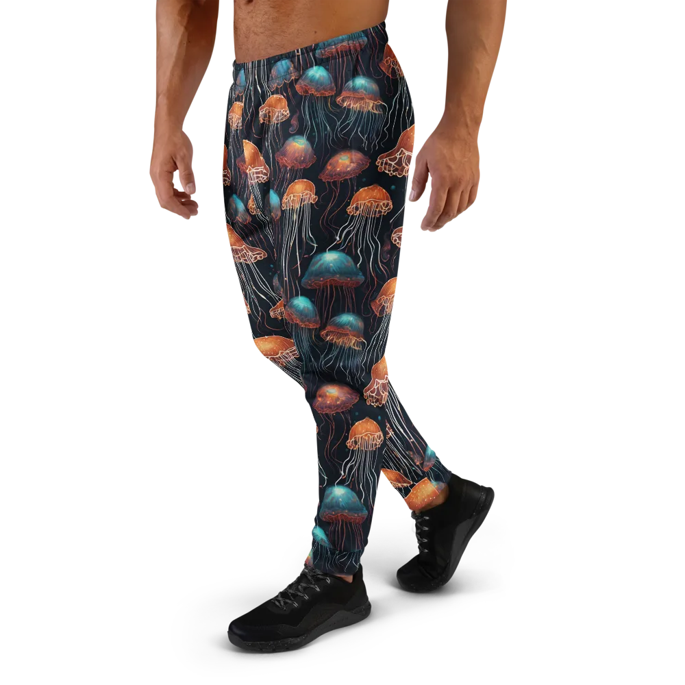 Ocean After Dark on Men's Joggers — Left
