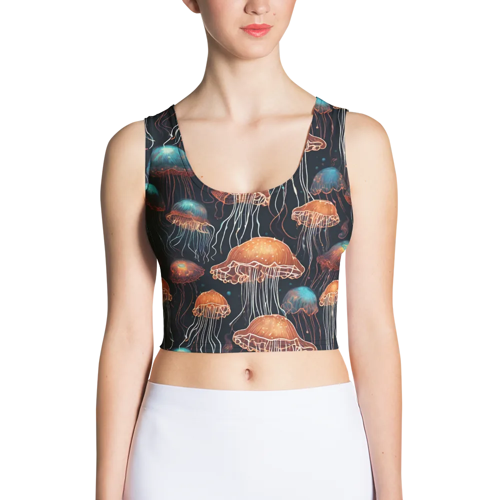 Ocean After Dark on Crop Top — Front