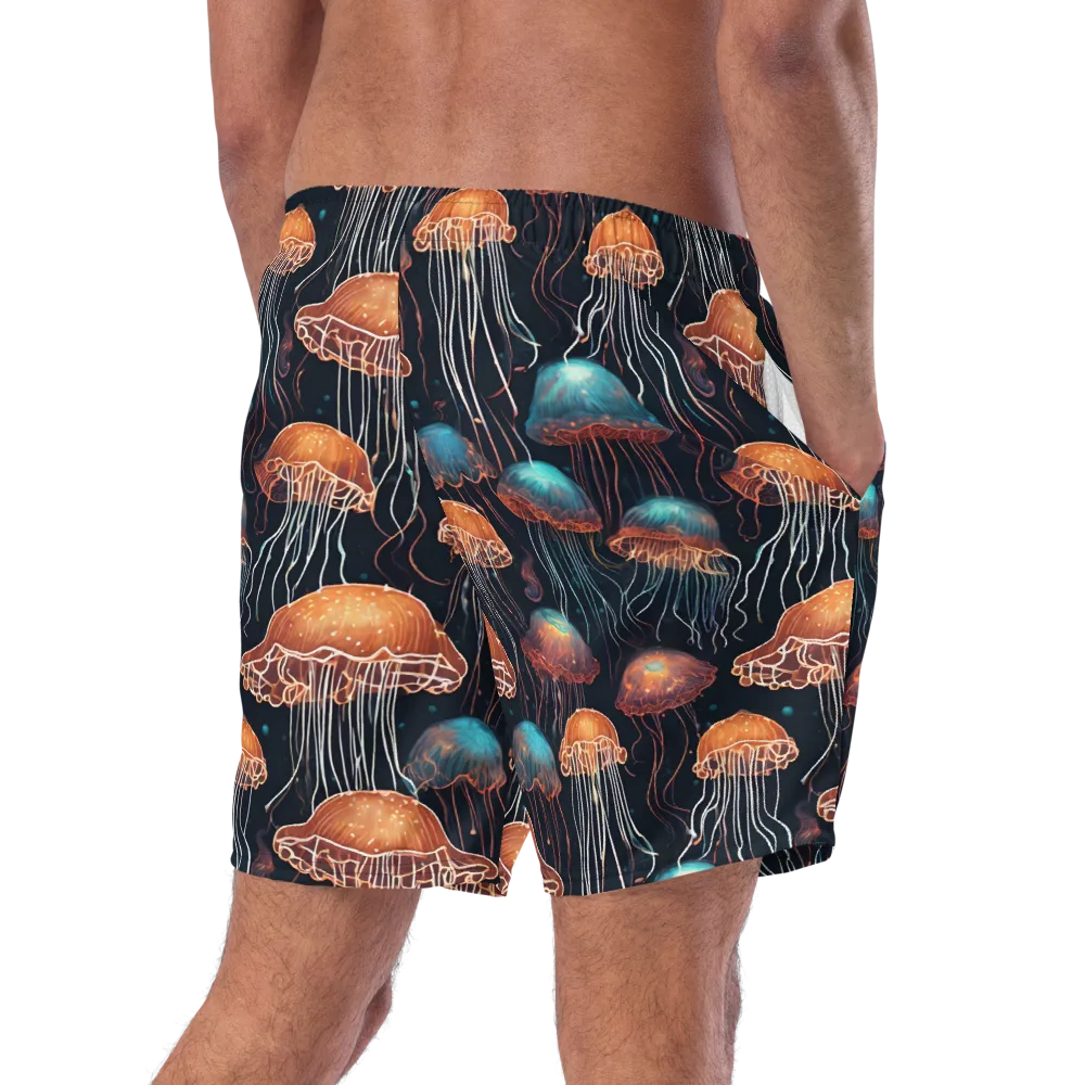 Ocean After Dark on Swim Trunks — Right Back