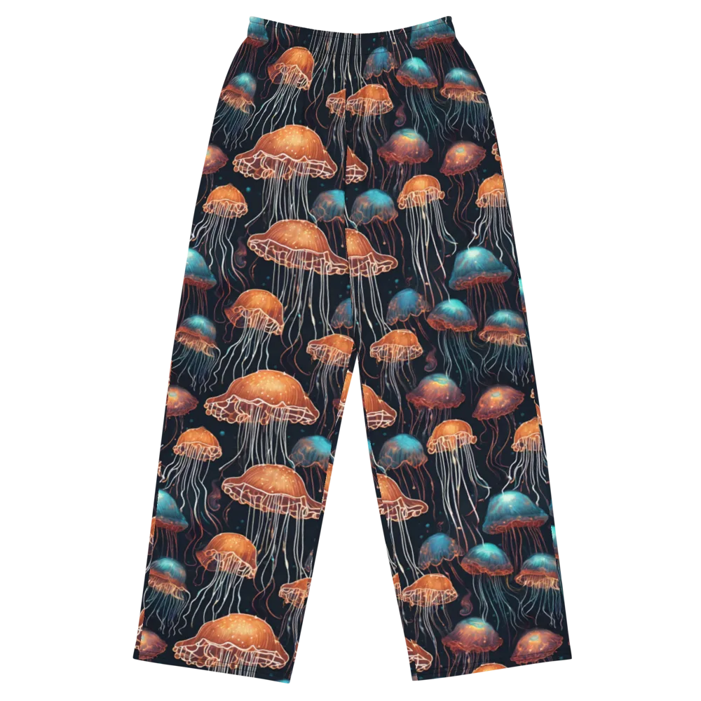 Ocean After Dark on Wide-Leg Pants — Front