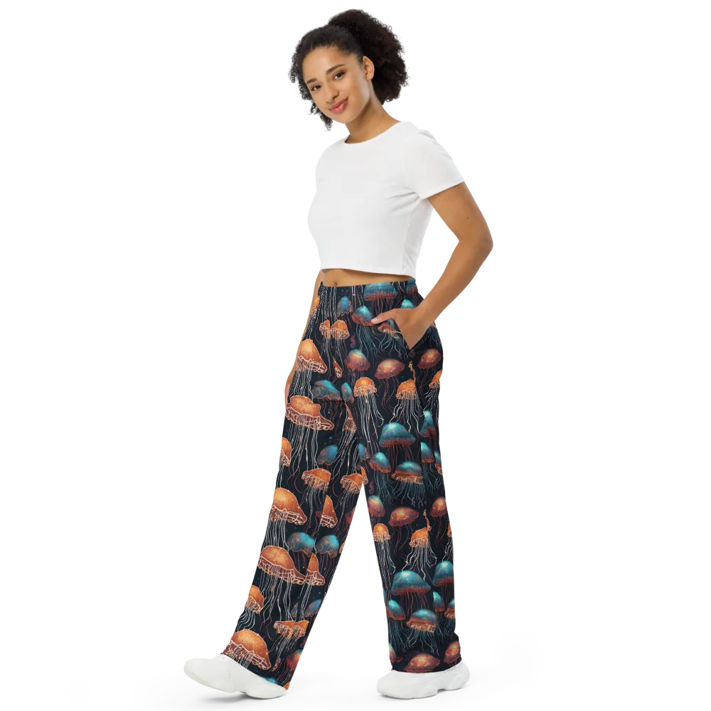 Ocean After Dark on Wide-Leg Pants — Left Front