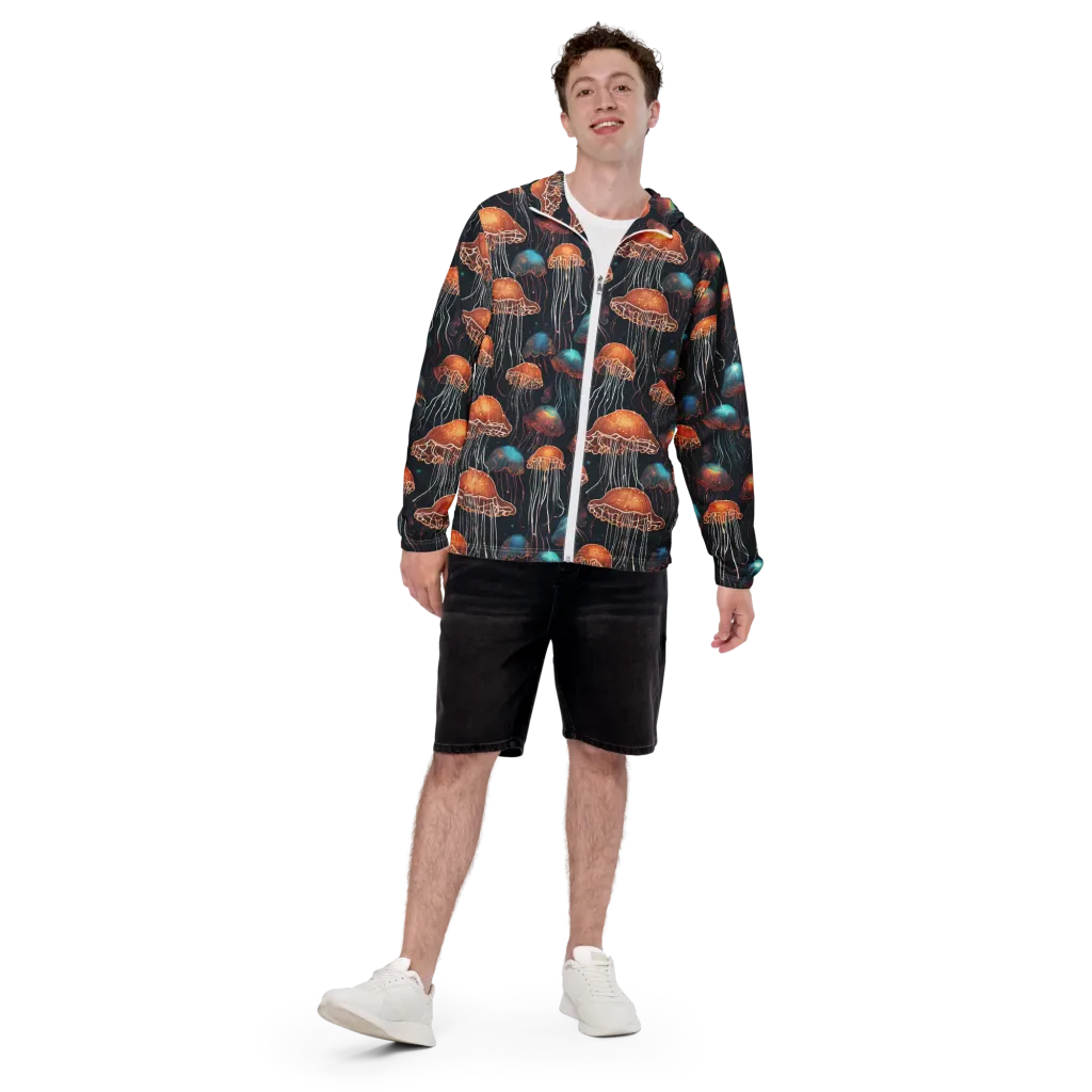 Ocean After Dark on Men's Windbreaker — Front