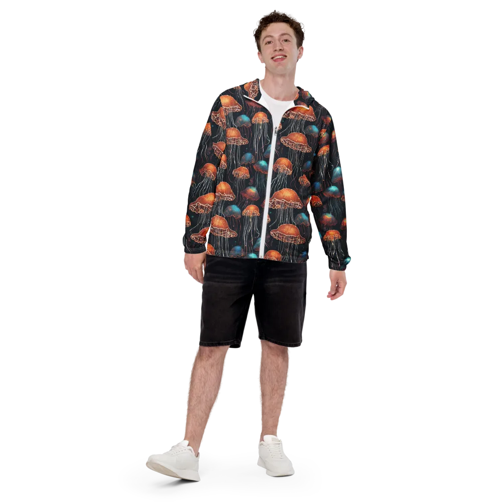 Ocean After Dark on Men's Windbreaker — Front