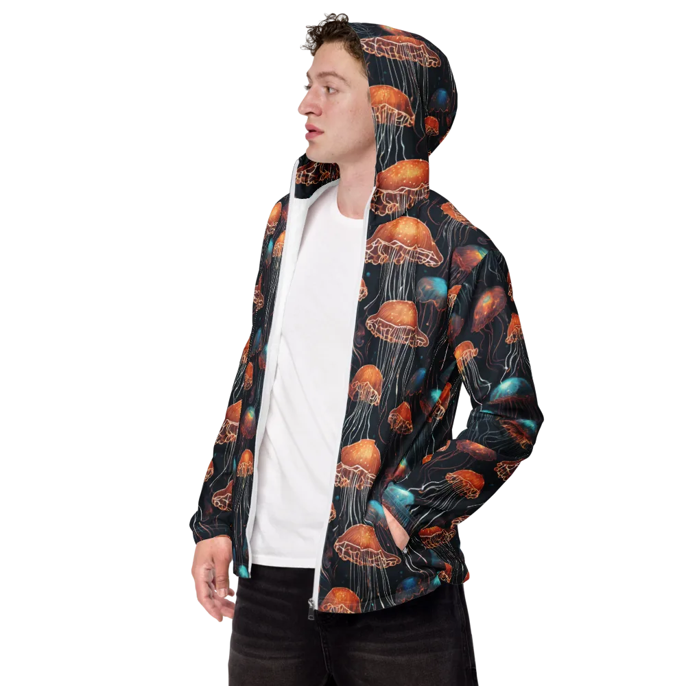 Ocean After Dark on Men's Windbreaker — Left Front