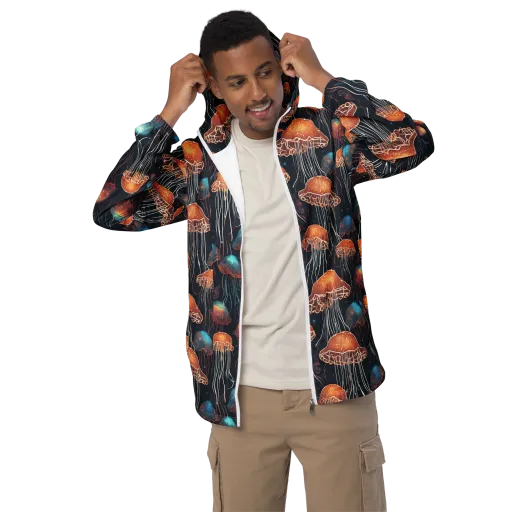 Ocean After Dark on a Men's Windbreaker