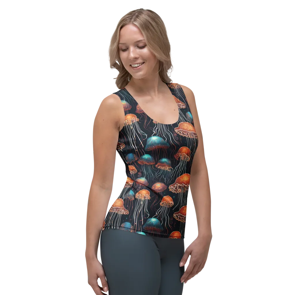 Ocean After Dark on Women's Tank Top — Right Front