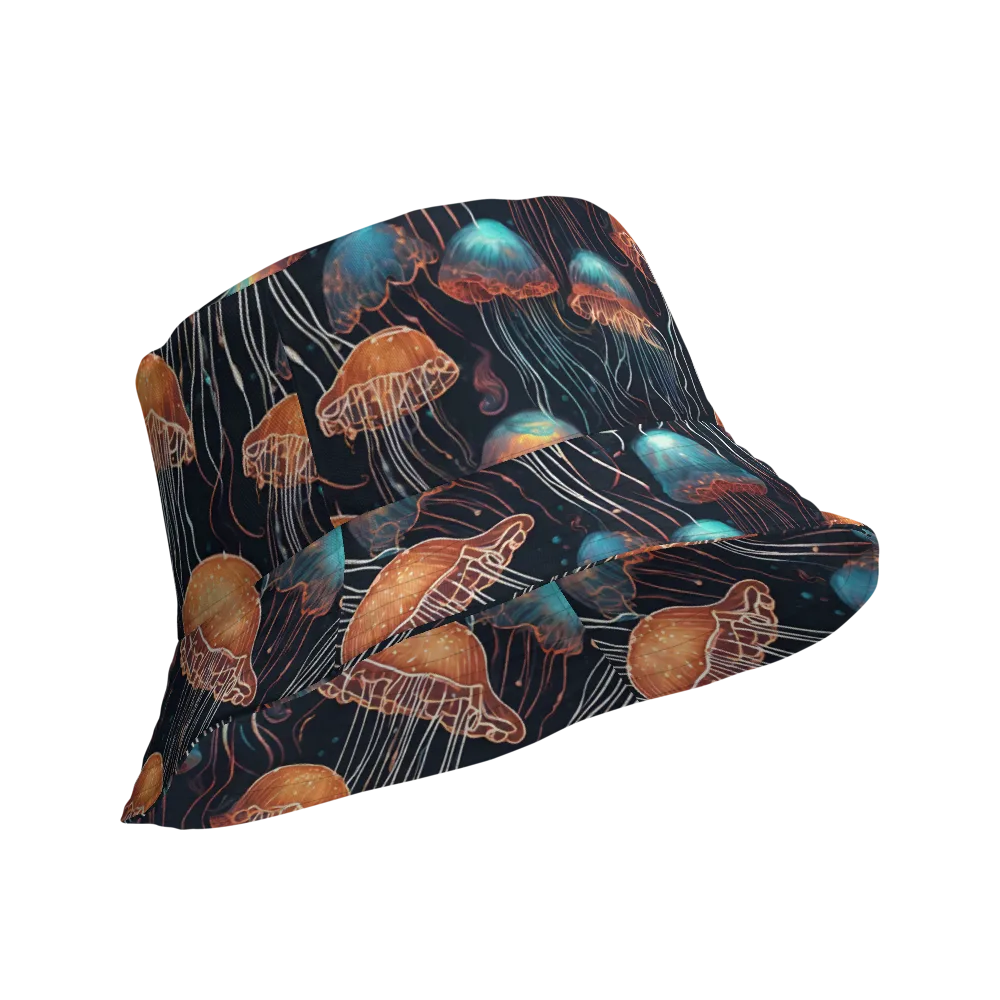 Ocean After Dark on Reversible Bucket Hat — Product details Outside