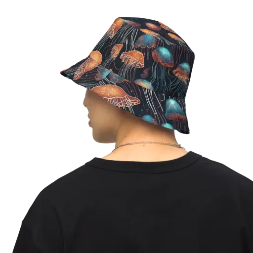 Ocean After Dark on a Reversible Bucket Hat
