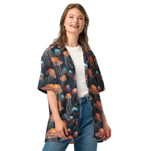 Ocean After Dark on a Button Shirt
