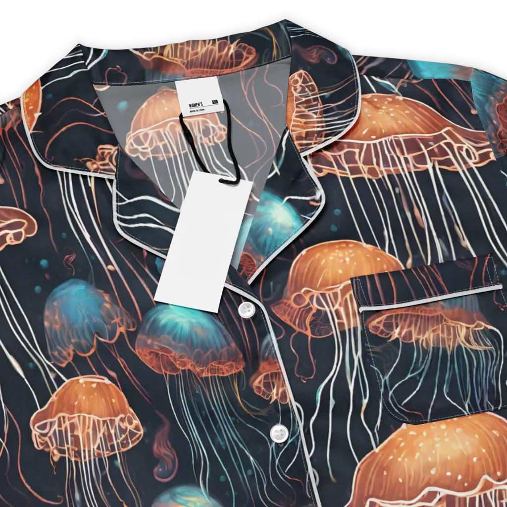 Ocean After Dark on Women's Short Sleeve Pajama Top — Product details