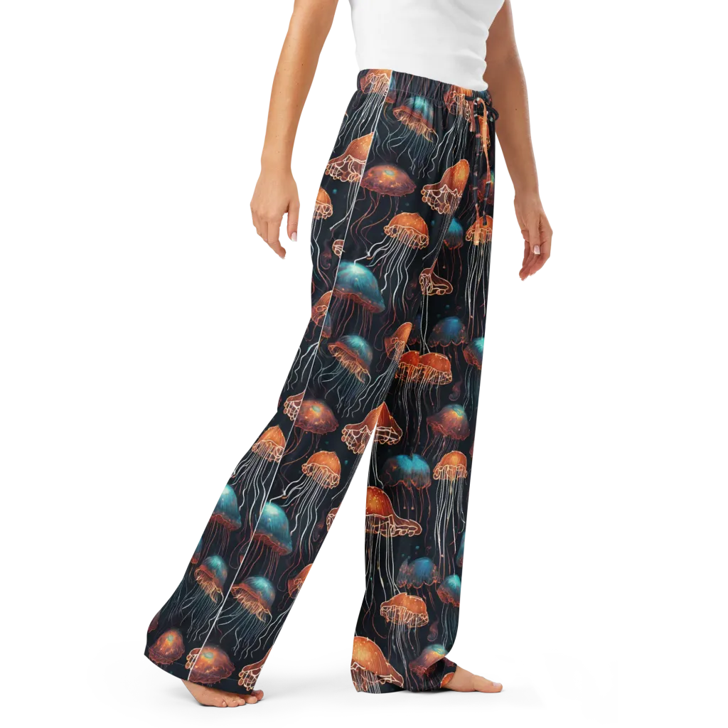 Ocean After Dark on Women's Pajama Pants — Right Front