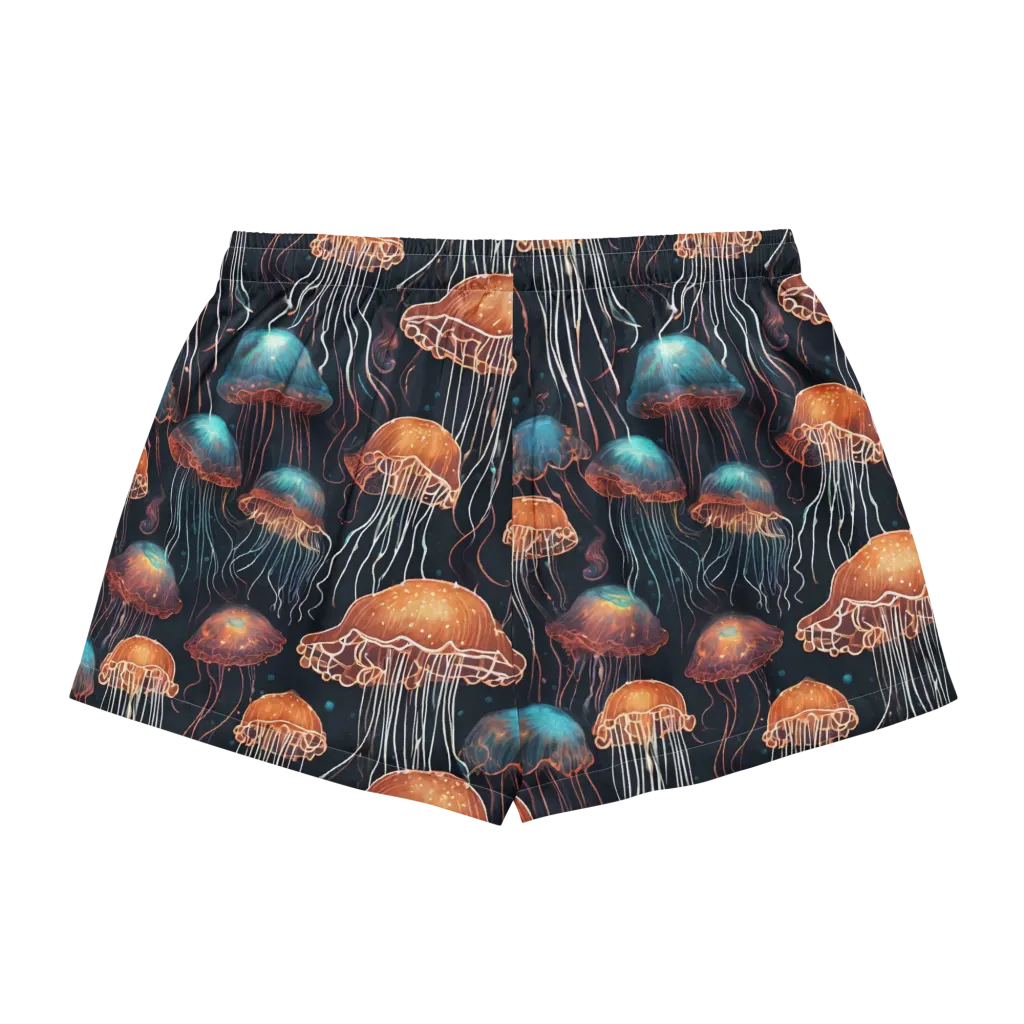 Ocean After Dark on Women's Pajama Shorts — Back