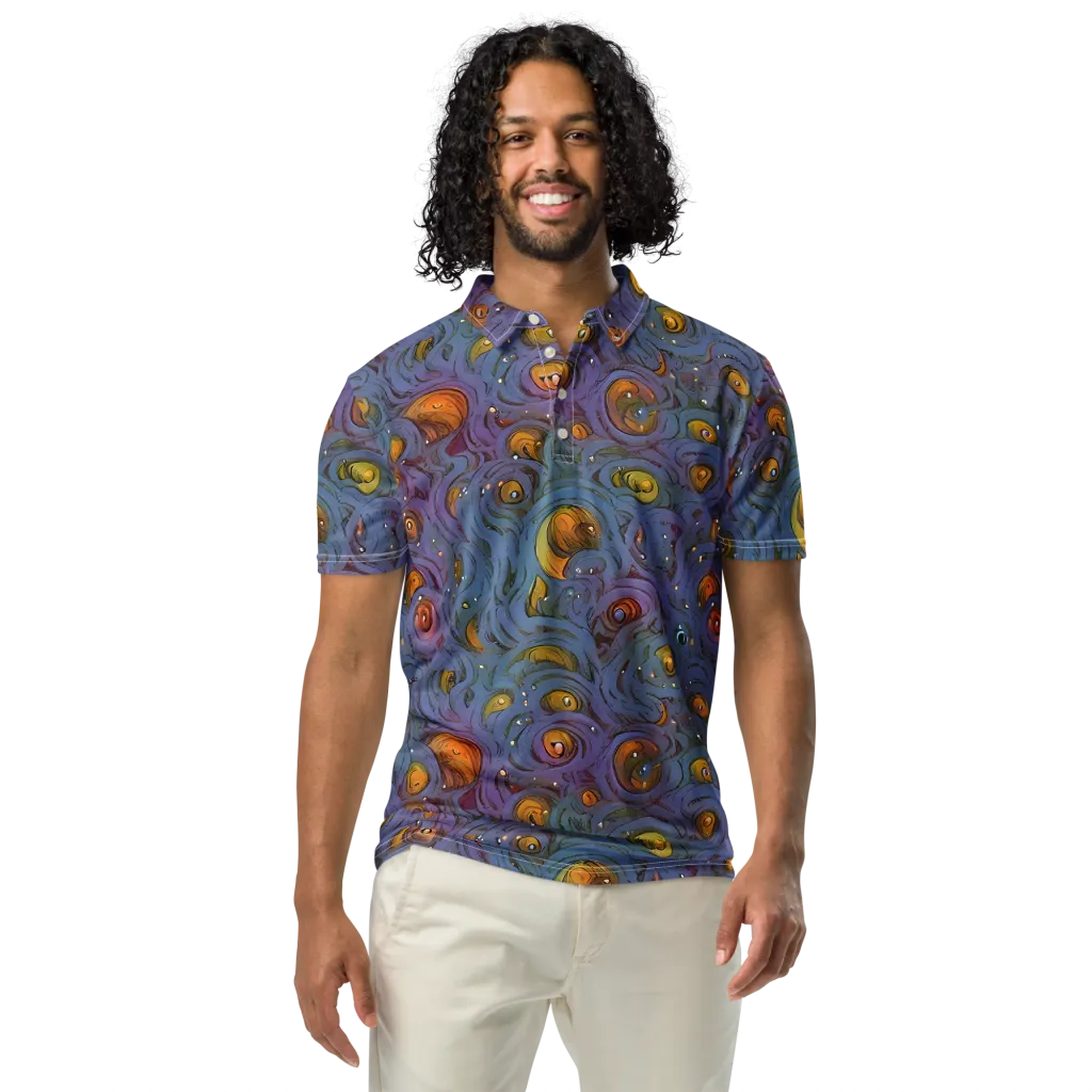 Amber Eye Garden on Men's Slim Fit Polo Shirt — Front
